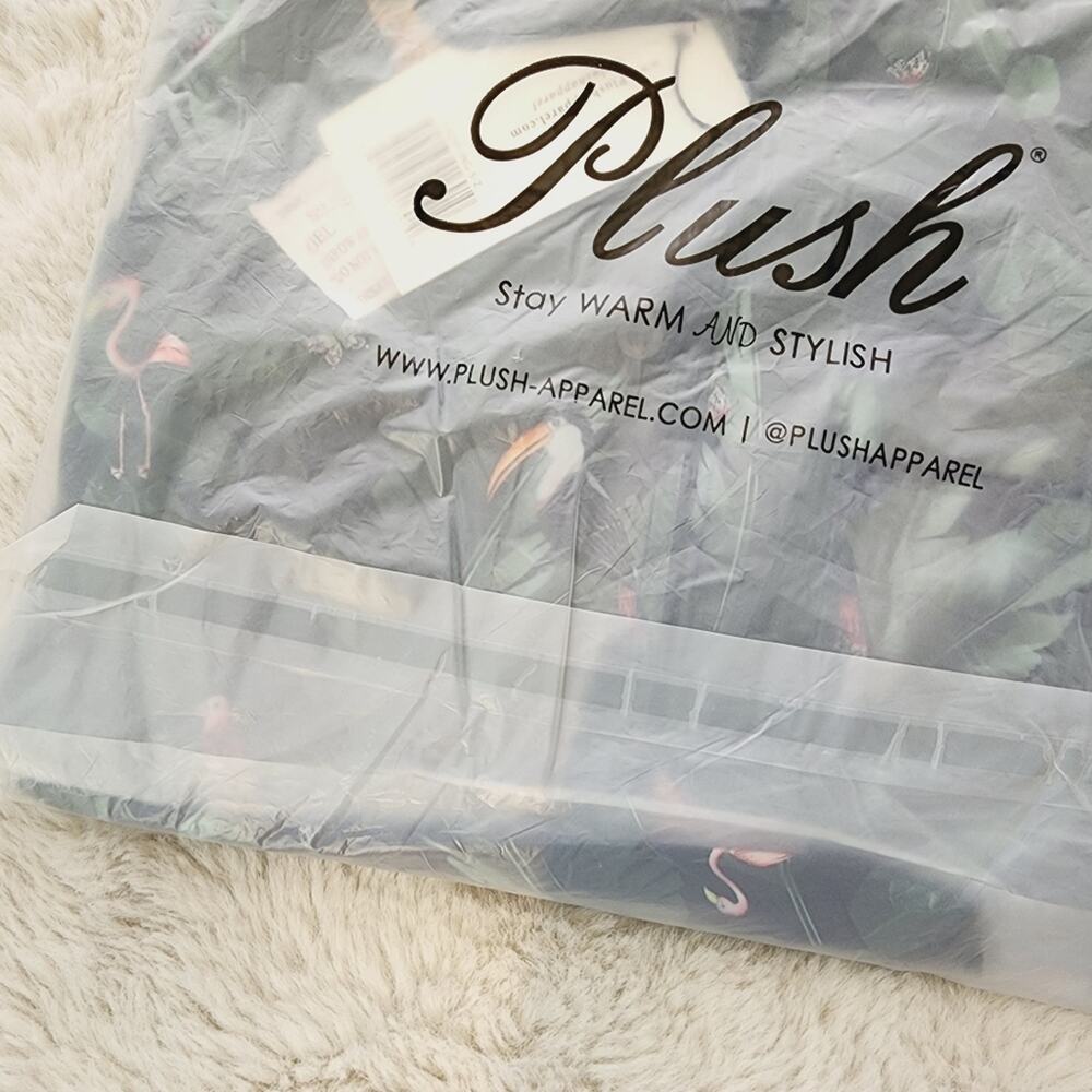 Plush Apparel Revolve Satin Pajama Set NWT Emerald Green Tropical Jungle Pants S - Picture 8 of 12